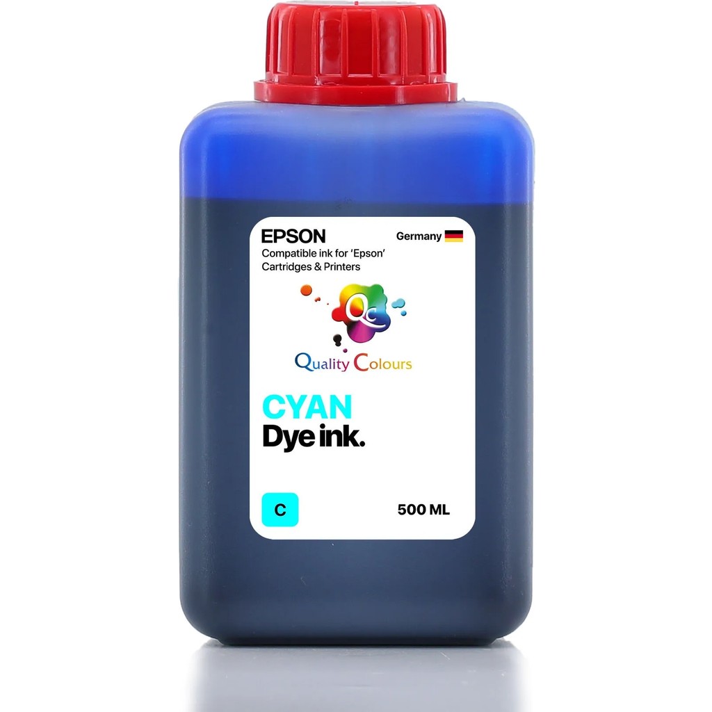 Qc Epson Ecotank L3252 Uyumlu - 500ML C Cyan Mavi Muadil Kartuş Fiyatı