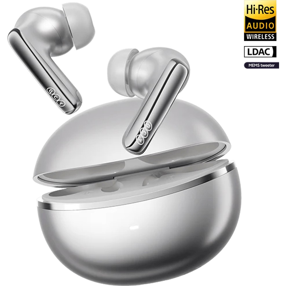 QCY Melobuds N70 Bluetooth Kulaklık 6.0 - Kablosuz Şarj - Hi-Res-LDAC- Mems Tweeter-FastPair-Çift Cihaz Gri Bluetooth Kulaklık Fiyatı