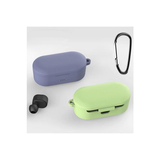 Qcy T1s/t2c Gri Bluetooth Kulaklık İçin Silikon Koruma Kılıf+ Anahtarlık