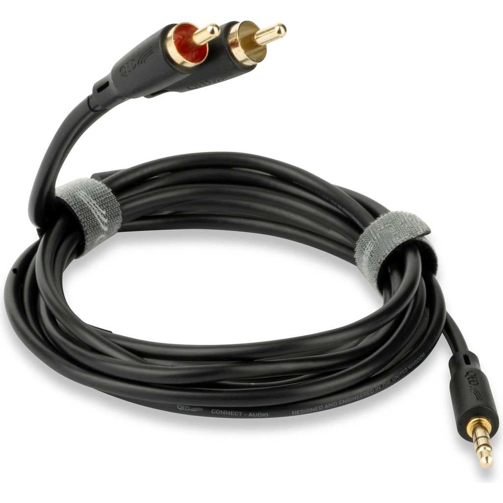 QE-8111 Connect 3.5mm Jack - Rca / Bir Ucu 3.5mm Diğer Ucu Rca Kablo - 0.75 cm - Gri Görüntü Kablosu Fiyatı