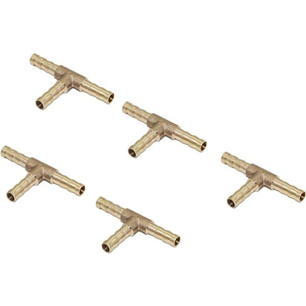 Qearl 5pcs Adaptör Takma Pirinç Barb Tee Konektör Hortumu Için Hava Suyu Yakıtı 6 mm Için (Yurt Dışından) Ara Musluk Fiyatı