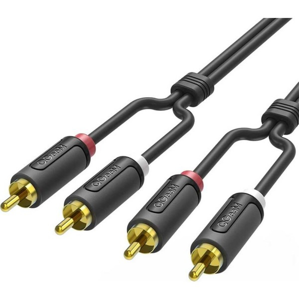 Qgeem QG-AU12 Ikili Rca Audio Kablo 305 cm / 2 x Rca Erkek (Analog) Ses Kablosu Hi-Fi - Male To Male Ses Kablosu Fiyatı