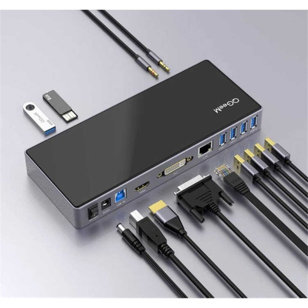 Qgeem QG-D3901 Type-C Hub 14 In 1 HDMI - VGA - RJ45 - Usb-A/b - Aux Çoğaltıcı Adaptör - Siyah Bilgisayar Çevirici ve Adaptörü Fiyatı