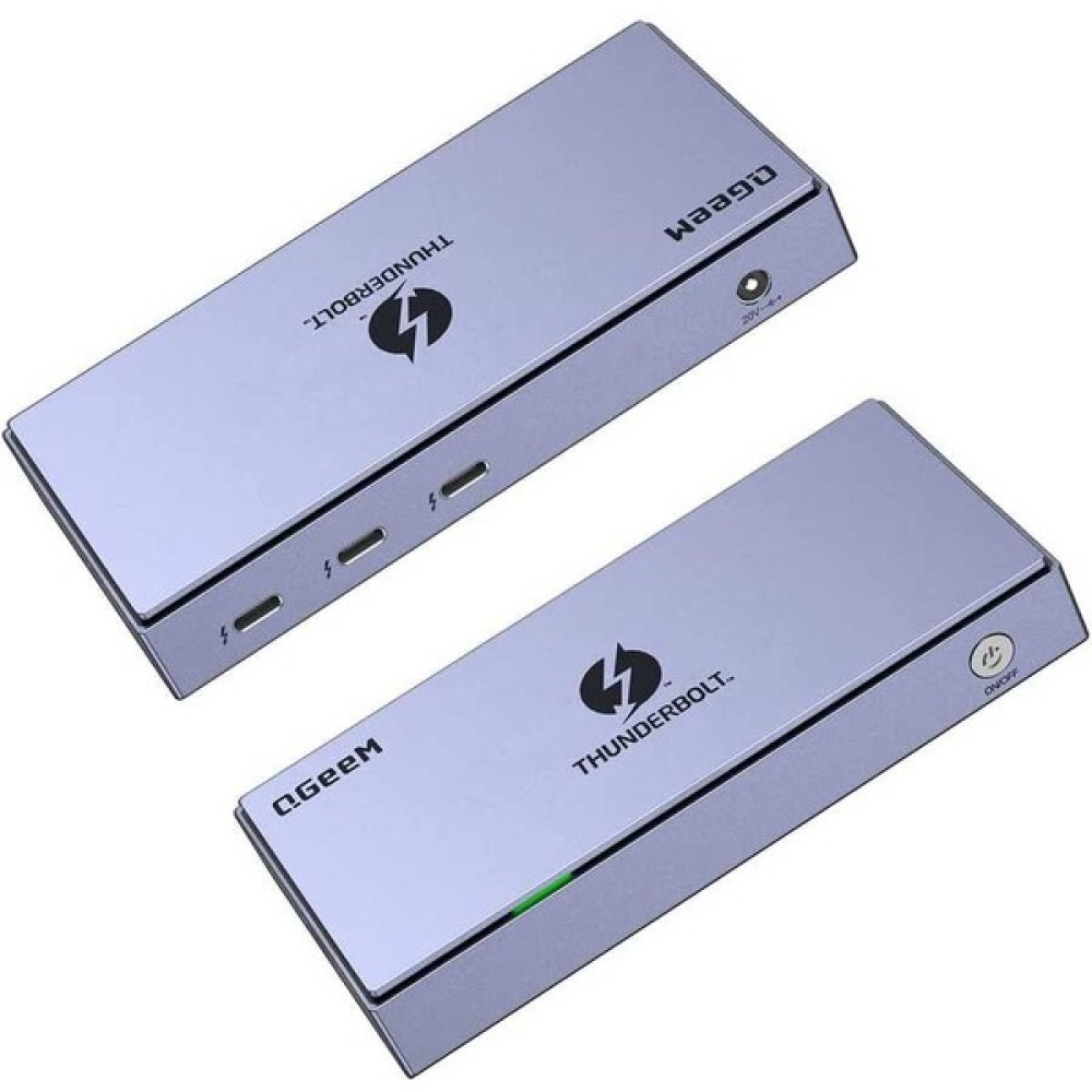 Qgeem T4803 Thunderbolt 4 Mini Dock Istasyonu 60W 8k@30hz / 4K@60hz 20V - Gri Bilgisayar Çevirici ve Adaptörü Fiyatı