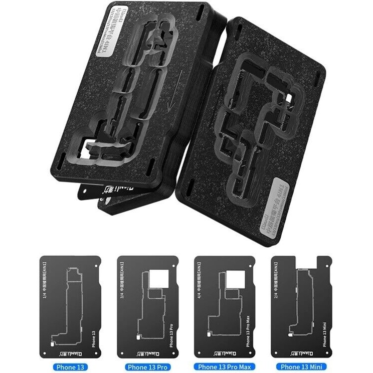 Qianli iPhone 13 / 13PRO / 13PROMAX / 13MINI 4in1 Birleştirme Kalıbı - Siyah Cep Telefonu Fiyatı