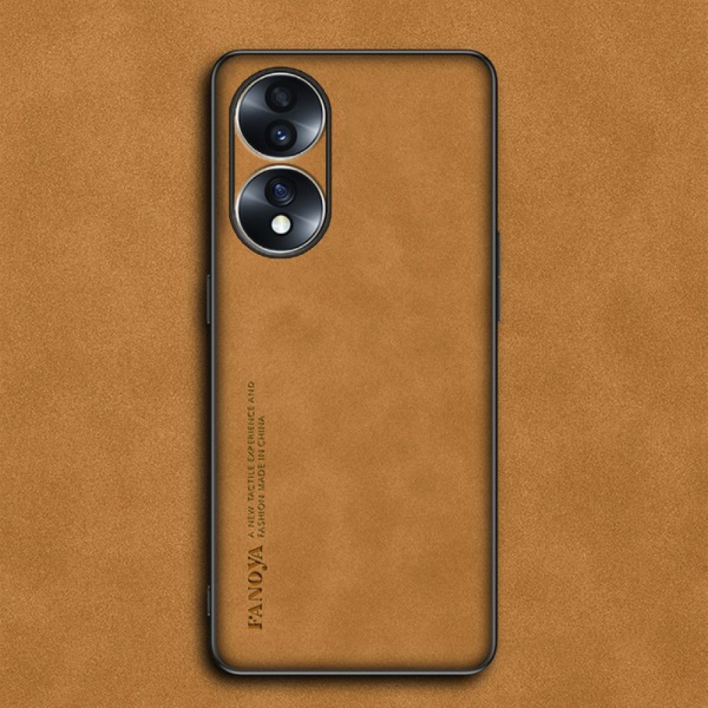 Qichengda Honor 70 Çam Deri Deseni Pu Cep Telefonu Kılıfı (Yurt Dışından) - Kahverengi Cep Telefonu Kılıfı Fiyatı