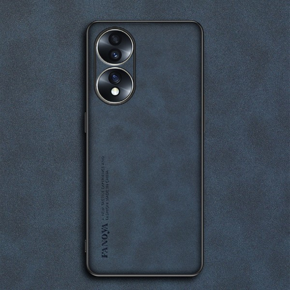Qichengda Honor 70 Çam Deri Deseni Pu Cep Telefonu Kılıfı (Yurt Dışından) - Mavi Cep Telefonu Kılıfı Fiyatı