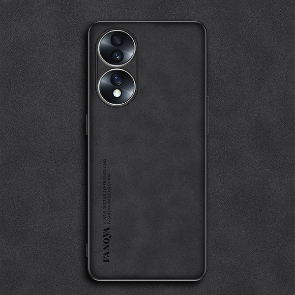 Qichengda Honor 70 Çam Deri Deseni Pu Cep Telefonu Kılıfı (Yurt Dışından) - Siyah Cep Telefonu Kılıfı Fiyatı