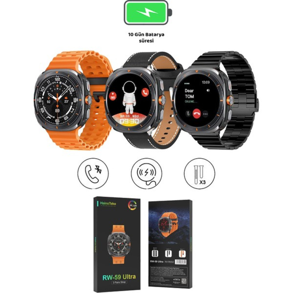 Qifit Şıklığı ve Fonksiyonu Bir Arada Sunan Akıllı Saat 10 Gün Batarya Ömrü Amoled Ekran - Siyah Akıllı Saat Fiyatı
