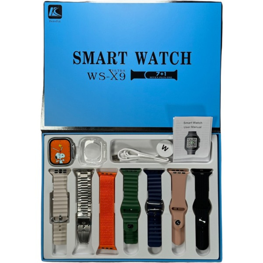 Qifit Watch 9 Ultra X9 Amoled 49MM 7 Kordon Kasa Koruyucu Hediyeli Bt Arama Özellikli Akıllı Saat - Titanyum Oto Boyaları Fiyatı