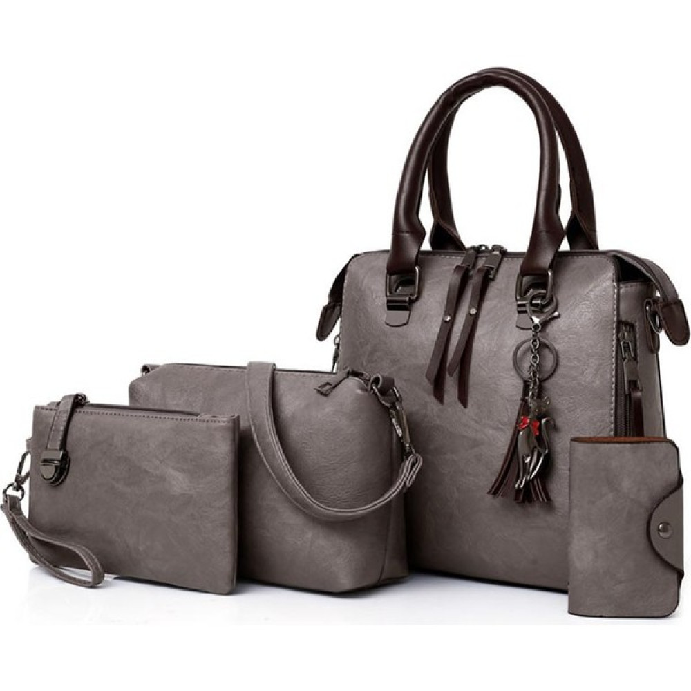 QiQi Store 1 Set Kadın Bayan Omuz Crossbody Çanta Çanta Cüzdan Pu Deri Vintage Seyahat Için Yeni (Yurt Dışından) Bayan Çanta ve Cüzdan Fiyatı