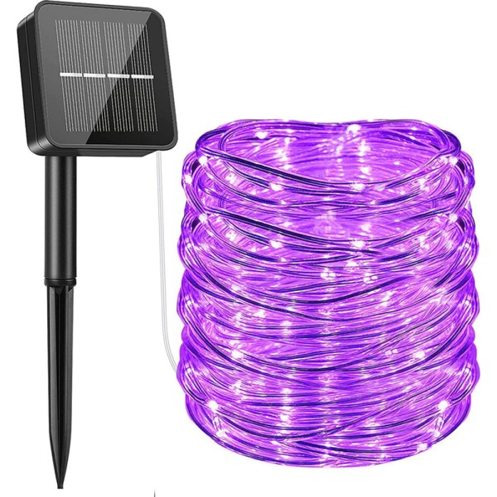Qisem 1 Adet Güneş Ipi Işığı-10 Metre 100 Işık (Güneş) Mor (Yurt Dışından) Led Aydınlatmalar Fiyatı