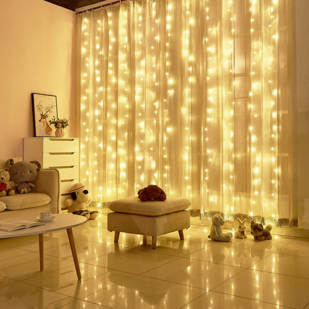 Qisem LED Bakır Tel Perde Işık Ipi - 3 M * 1 Metre 120 Işık (Yurt Dışından) Led Aydınlatmalar Fiyatı