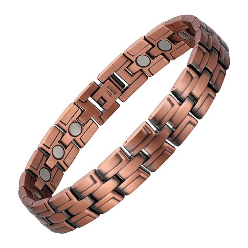 Qiuhong Shop 22CM Tarzı Bileklik Oktrendy Artrit Saf Bakır Manyetik Bilezik Siyah Bakır Şifa Bilezik Erkekler Bio Mıknatıs Gauss En Iyi Hediye (Yur... Saat ve Bileklik Aksesuarı Fiyatı