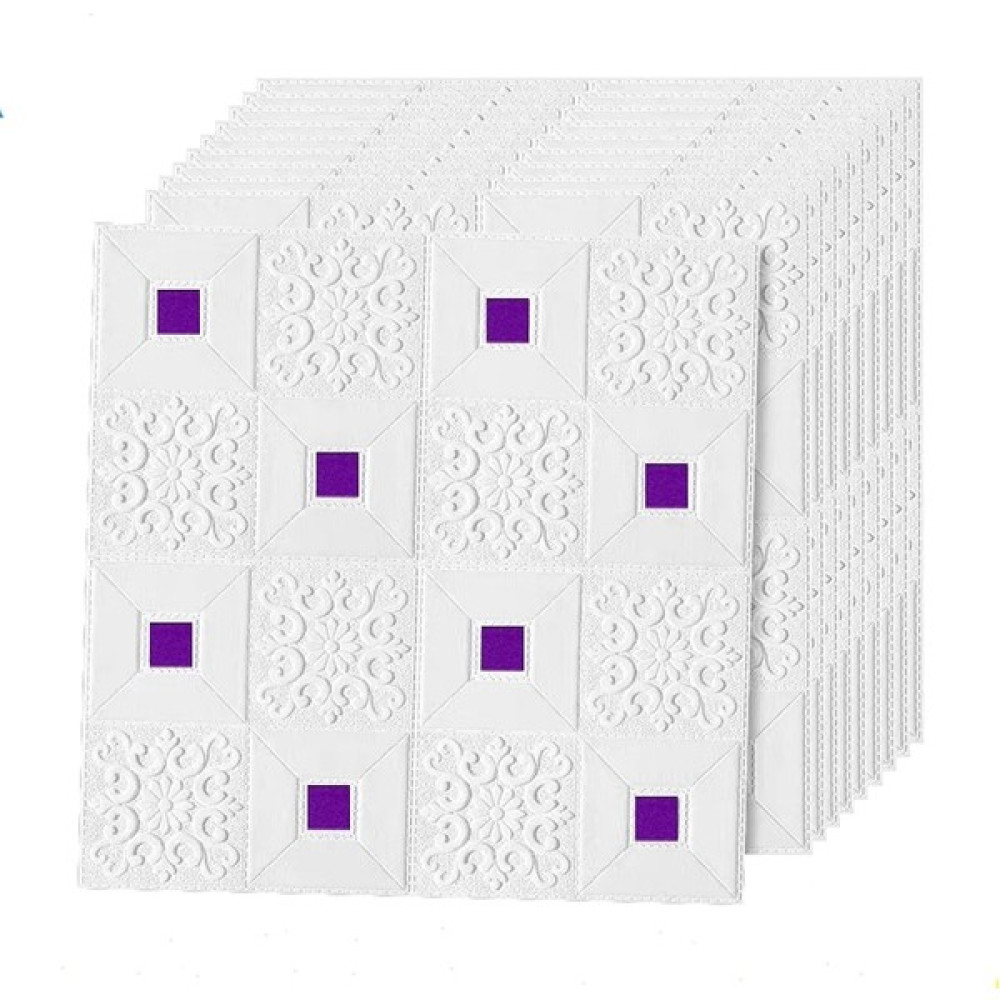 Qiuhong Shop 3 Mor Beyaz Tarzı 5 ADET70 x 70 cm 3D Stereo Çatı Tavan Tuğla Duvar Çıkartmaları Kendinden Yapışkanlı Tavan Dekorasyon Sticker Paneli ... Duvar Stickerı Fiyatı