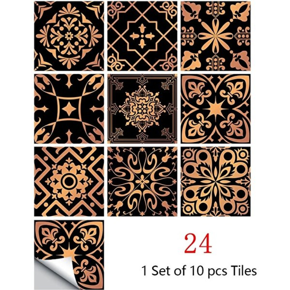 Qiuhong Shop 3 No.24 Tarzı M Pvc Fayans Sticker Yapışkanlı Siyah Su Geçirmez Mozaik Mutfak Banyo Kendinden Yapışkanlı Duvar Sticker (Yurt Dışından) Duvar Stickerı Fiyatı