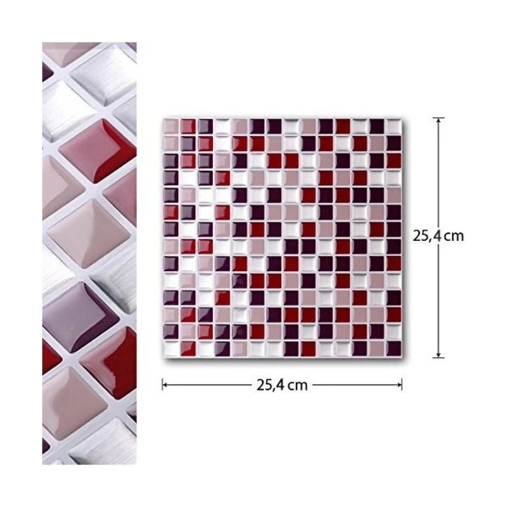 Qiuhong Shop 3 T80204 Stili Vividtiles Kendinden Yapışkanlı Mozaik Karo Duvar Çıkartma Dıy Mutfak Banyo Ev Dekor Vinil (Yurt Dışından) - 3 x 5 cm Duvar Stickerı Fiyatı