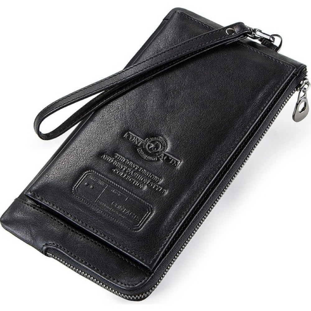 Qiuming Shop Siyah Stil Iletişimin Hakiki Deri Moda Uzun Cüzdan Kadın Rfid Kart Sahibinin Cüzdan Kadınlar Için Fermuarlı Bozuk Para Cüzdanı Kadın E... Bayan Cüzdan Fiyatı