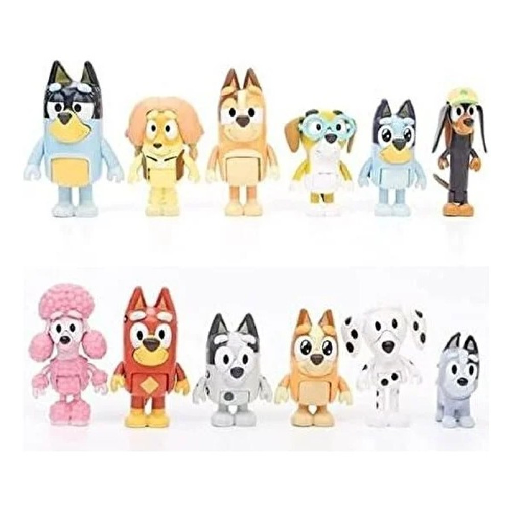 Qixun 12'li Bluey Friends Collie Oyuncak Seti (Yurt Dışından) - Renkli Oyun Seti Fiyatı