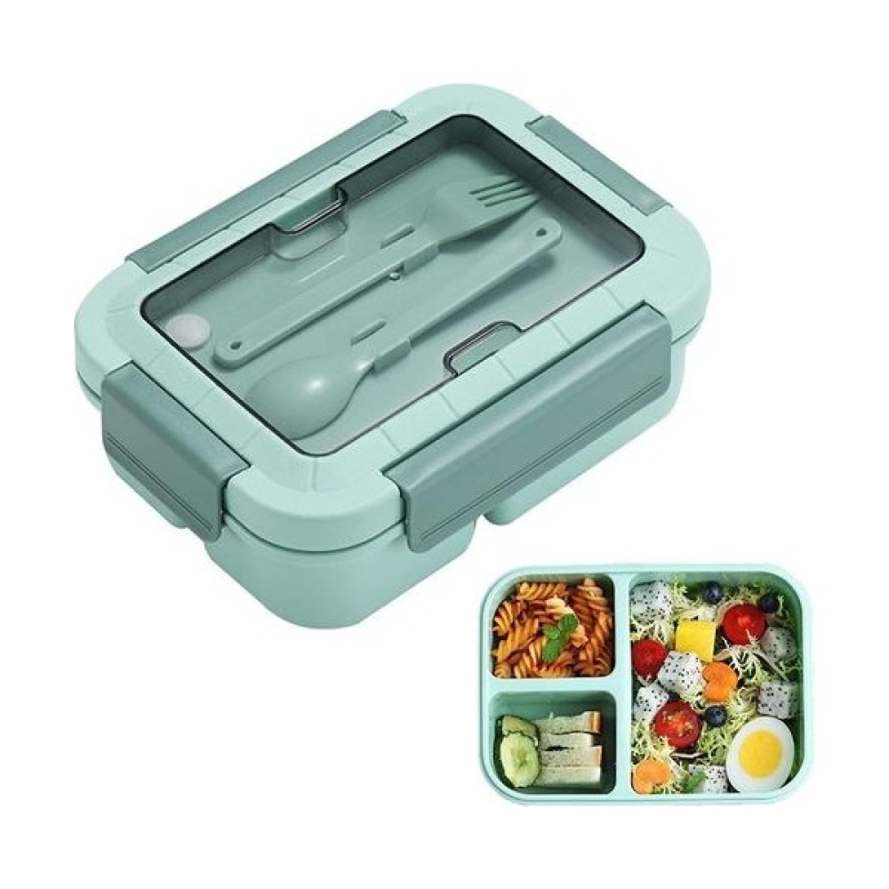 Qixun Bento Kutusu Yemek Kabı, Sızdırmaz 3 Bölmeli Kaşık ve Çatallı Yemek Kutusu, Yetişkin ve Çocuklar Için Hareket Halinde Yemek Hazırlama Kabı Pi... Saklama Kapları Fiyatı