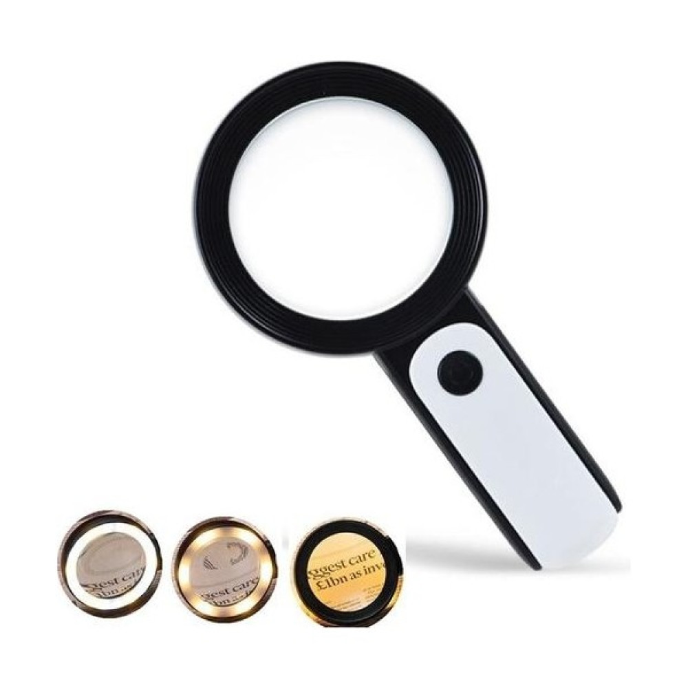 Qixun Elde Taşınabilir 30X Işıklı Büyüteç Taşınabilir Çıft Katmanlı Optik Cam Okuma Büyüteç Gözlükleri 12 Soğuk Işıklar 6 Sıcak Işıklar (Yurt Dışın... Büyüteç Fiyatı