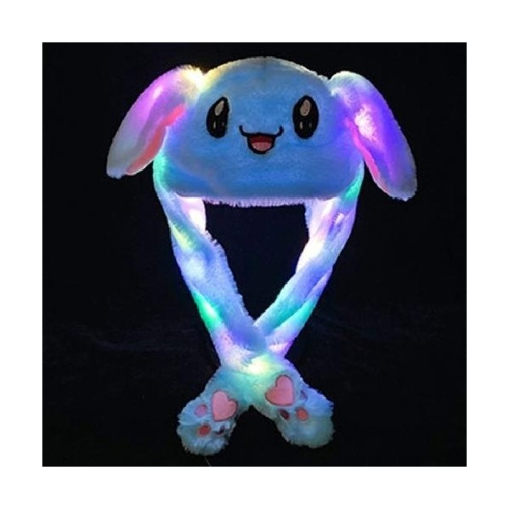 Qixun Mavi Kulakları Hareketli Işıklı Tavşan Şapka Peluş Oyun Arkadaşı 3 Modlu LED (Yurt Dışından) Peluş Oyuncaklar Fiyatı