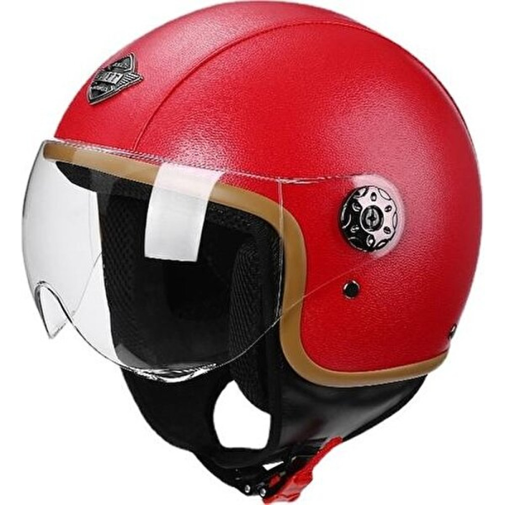 Qixun Retro Motosiklet Kaskı Yarım Kask (Yurt Dışından) - Pembe Motorsiklet Kaskları Fiyatı