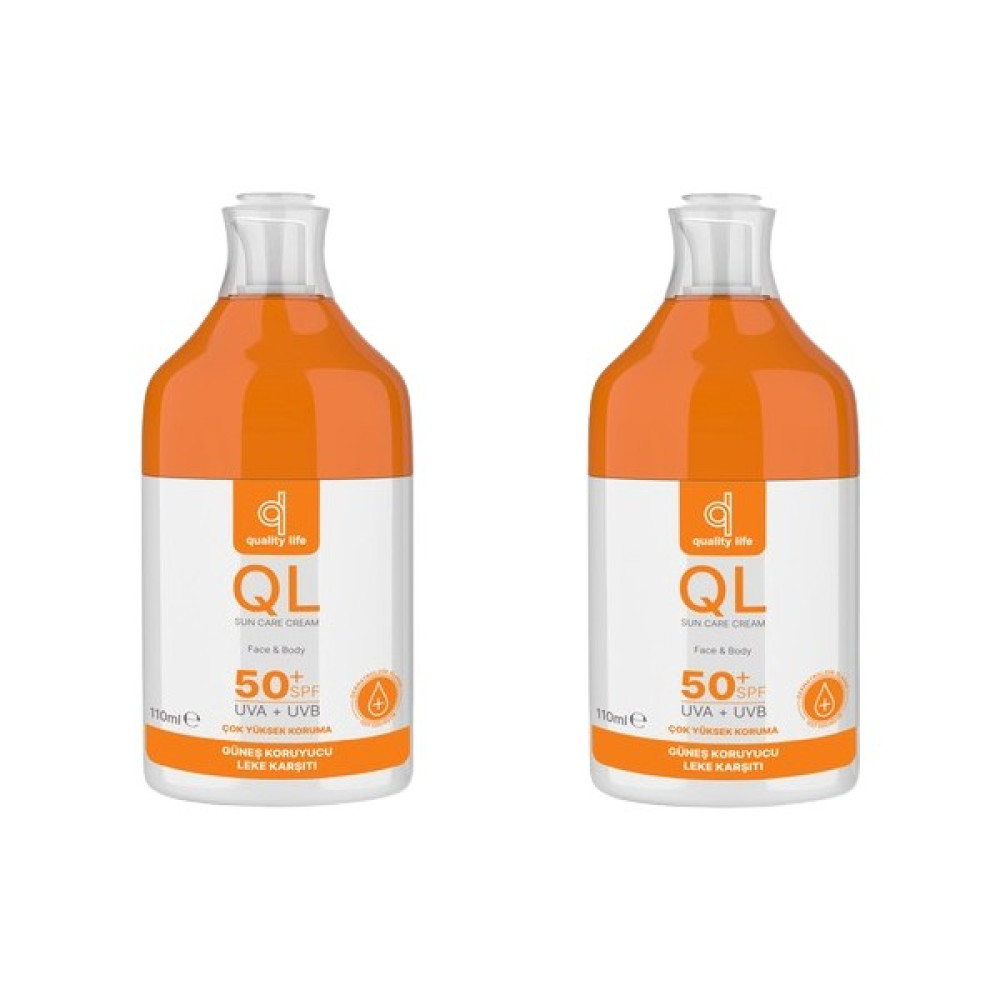 Ql 50+Spf Leke Karşıtı Güneş Kremi 110 ml 2 Adet Güneş Kremleri ve Losyonları Fiyatı