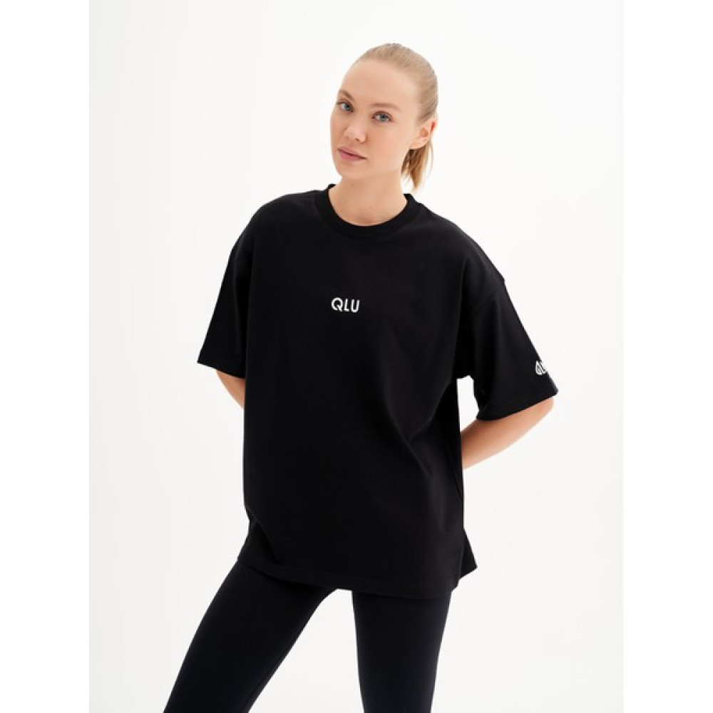 Qlu Infinity Collection Unisex Siyah Oversize T-Shirt T-Shirt & Sweatshirt (Outdoor) Fiyatı