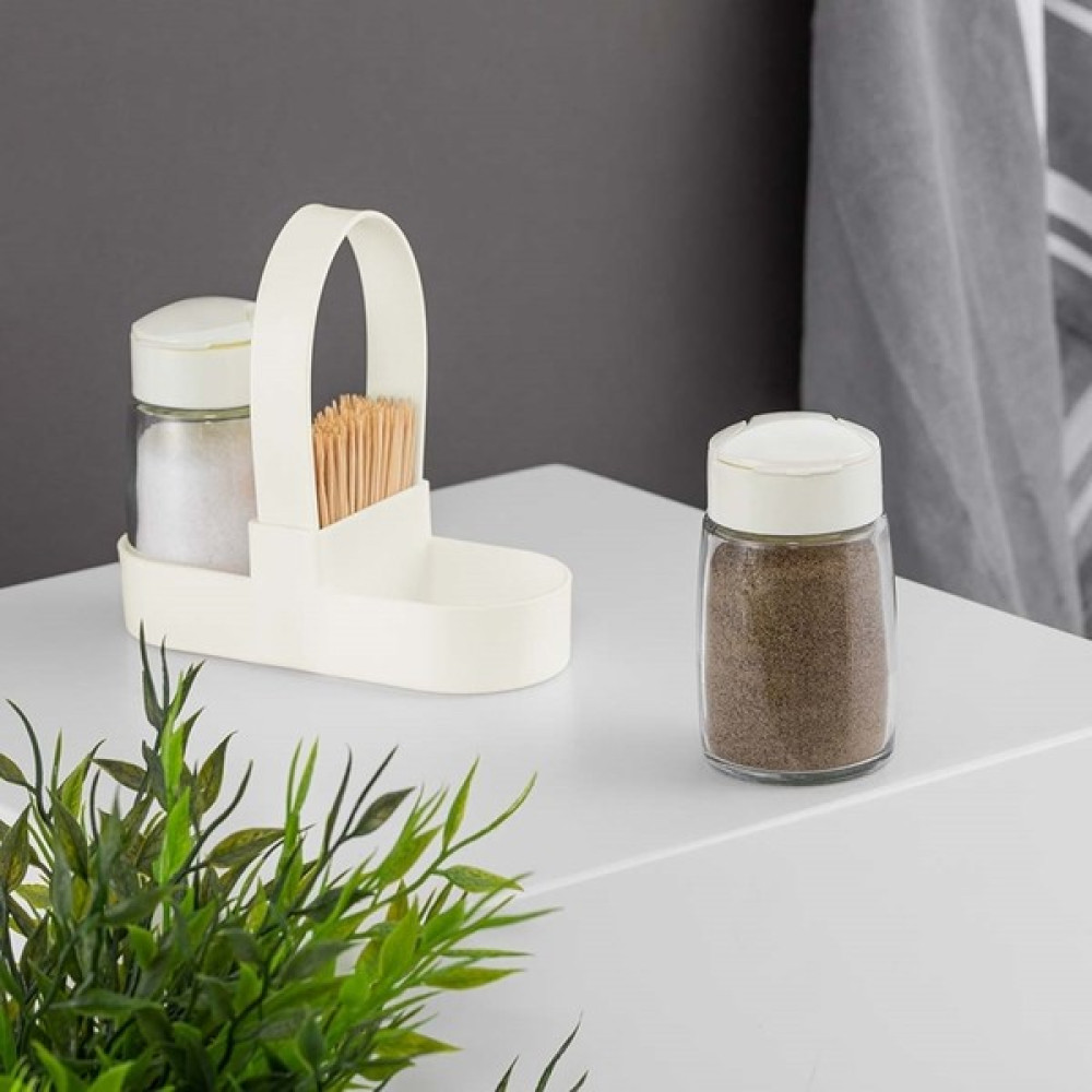 Qlüx Drop Tuzluk & Biberlik Set Standlı 100 Ml. x 2 - Krem - 100 ml Baharat Setleri & Baharatlıklar Fiyatı