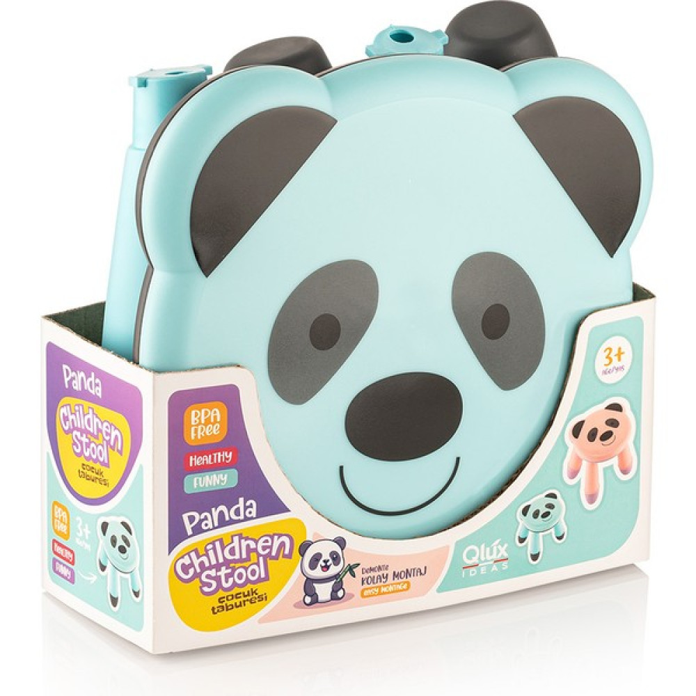 Qlux Ideas Panda Çocuk Tabure - Mavi Bebek Odası Tekstili Fiyatı