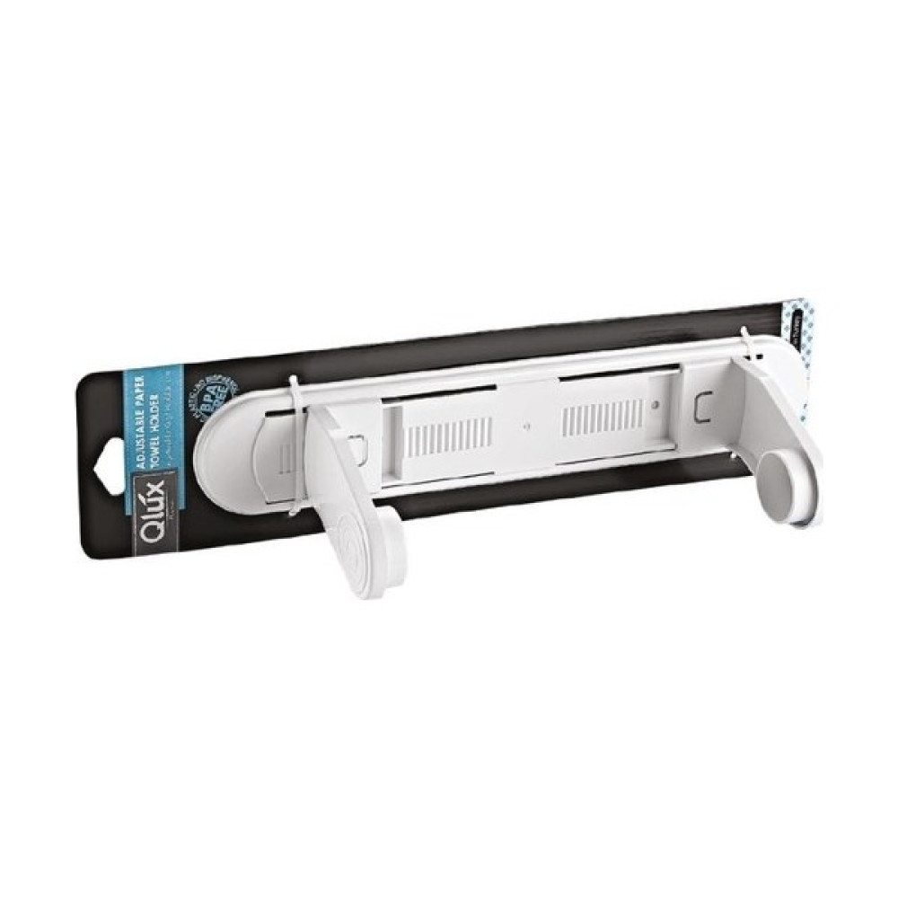Qlux Yapışkanlı ve Vidalı Havluluk Yakamoz Kağıt Havlu Asacağı L-00162 - Beyaz - 46x16,5x6,5 cm Havluluk Fiyatı