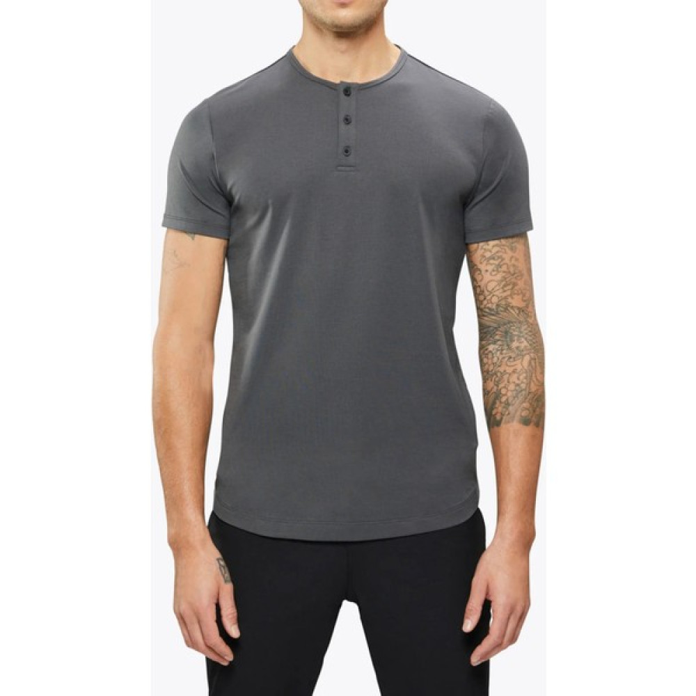 Qmari Bisiklet Yaka Kısa Kollu Tşört Düğmeli Patlı Yarım Balıkçı Regular Fit Tshirt Full Lıkra TBK0001 Erkek T-shirt Fiyatı