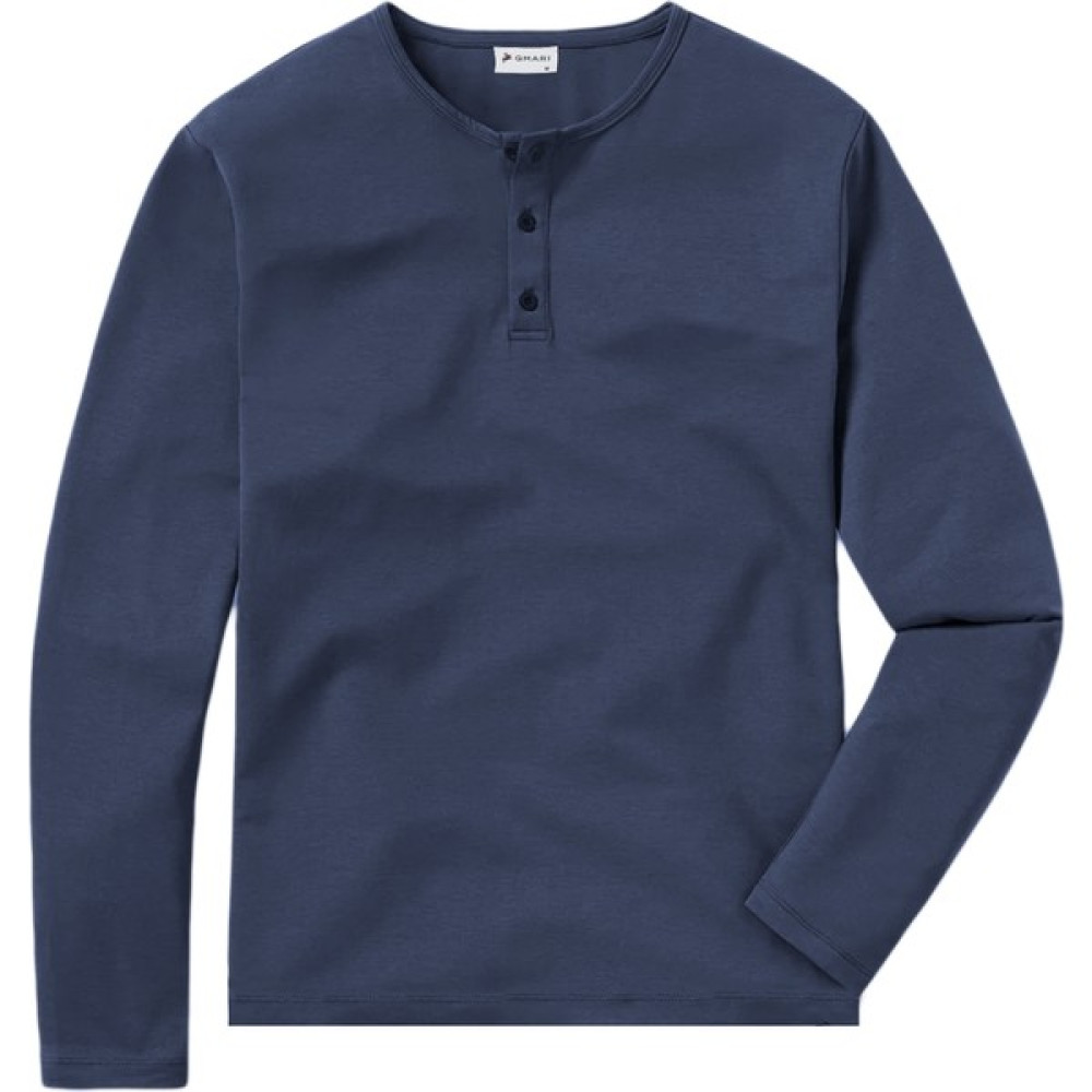 Qmari Bisiklet Yaka Uzun Kollu Tşört Düğmeli Patlı Yarım Balıkçı Regular Fit Tshirt Full Lıkra Erkek T-shirt Fiyatı