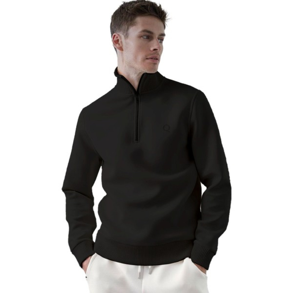 Qmari Yarım Fermuarlı Erkek Sweatshirt Regular Fit | Nakışlı Q Logo Flc5003 Erkek Sweatshirt Fiyatı