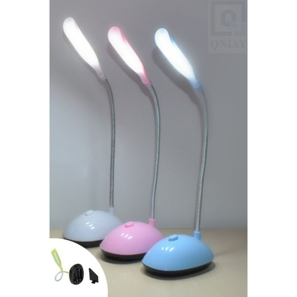 Qniay Kullanışlı Bükülebilir Kitap Okuma LED Masa Lambası (Pembe) Mini Masa Lambası - Pembe Masa Lambası Fiyatı