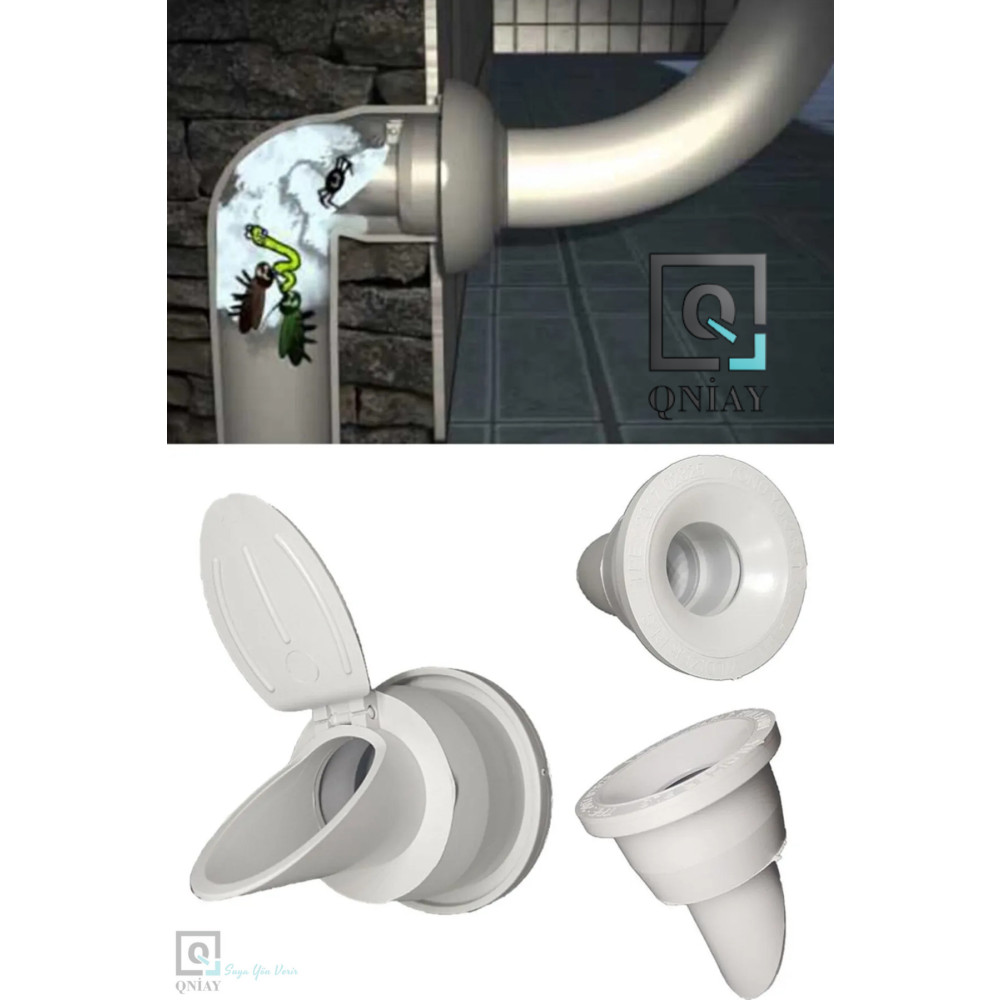 QNİAY Lavabo Koku Giderici Çek Valfli Lavabo Gider Adaptör Conta Koku Önleyici Pratik Montaj Vitrifiye Fiyatı