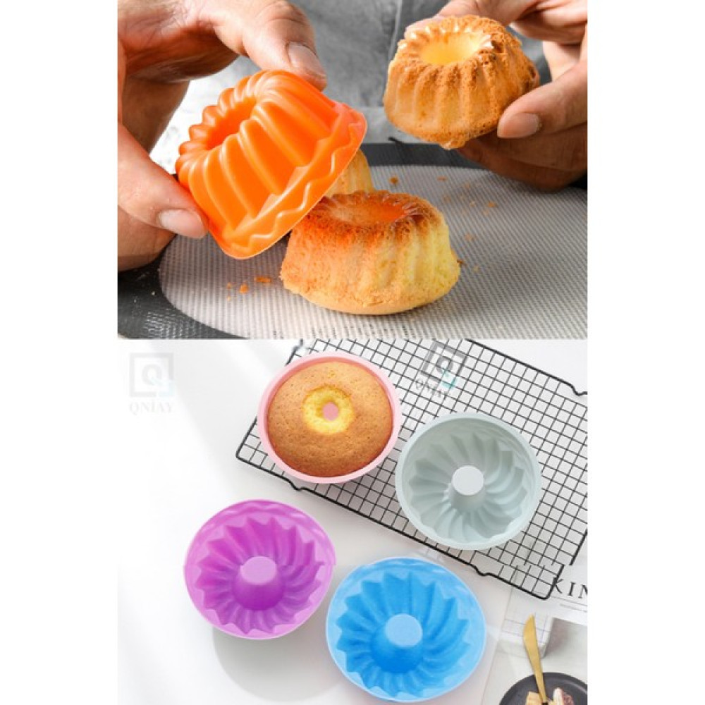 Qniay Lüx Pratik Silikon Mini Kek Kalıbı 12 Parça Muffin Kek Kupası Kalıbı Hamur Kek Pişirme Kalıbı - 12 Adet Kek Kalıpları Fiyatı