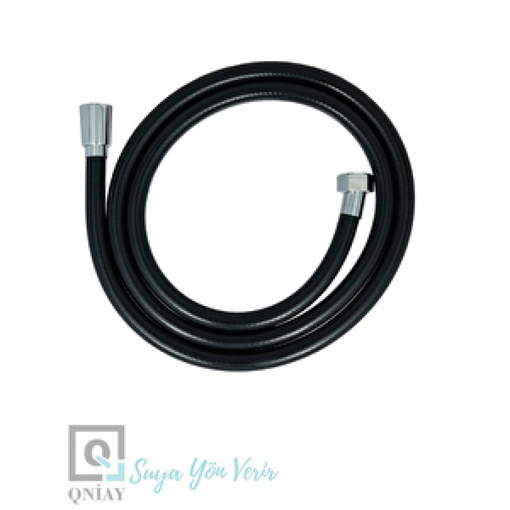Qniay Siyah Pvc Banyo Duş Hortumu Spirali 150 Cm Kaliteli Vitrifiye Fiyatı