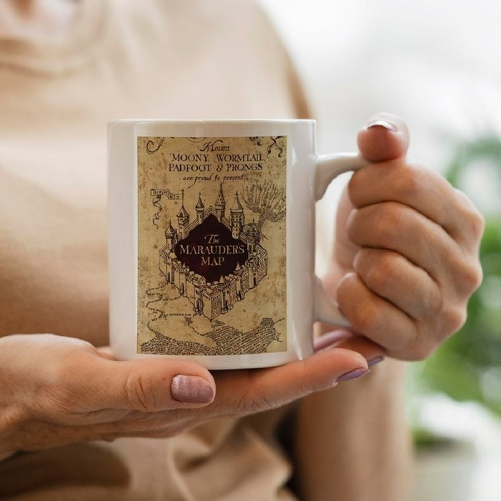 Qoeuyl Boutique Çapulcu Haritası Marauders Map Harry Potter Baskılı Kupa Bardak - Beyaz Fincan / Bardak / Kahve Takımı Fiyatı