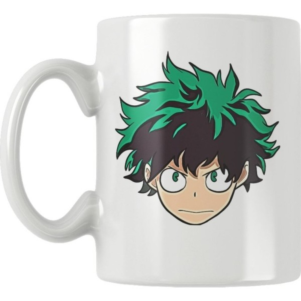 Qoeuyl Boutique My Hero Academia Midoriya Izuki Baskılı Kupa Bardak - Beyaz Fincan / Bardak / Kahve Takımı Fiyatı