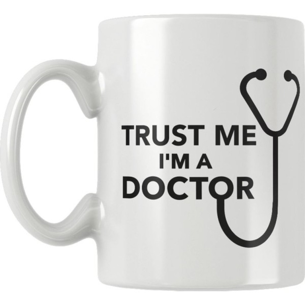 Qoeuyl Boutique Trust Me I'm A Doctor Baskılı Kupa Bardak - Beyaz Fincan / Bardak / Kahve Takımı Fiyatı