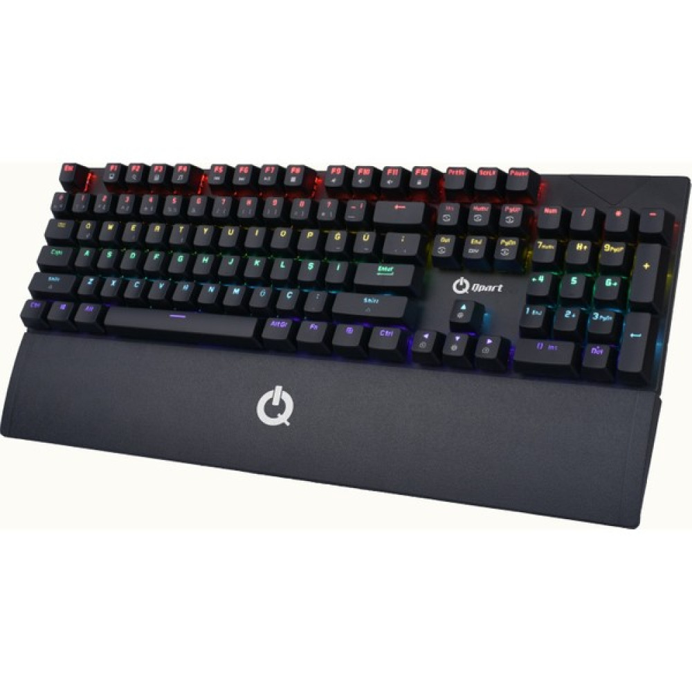 Qpart MECH-2000 Kablolu Blue Switch Bilek Destekli Rgb Mekanik Klavye Oyuncu Klavyesi Fiyatı