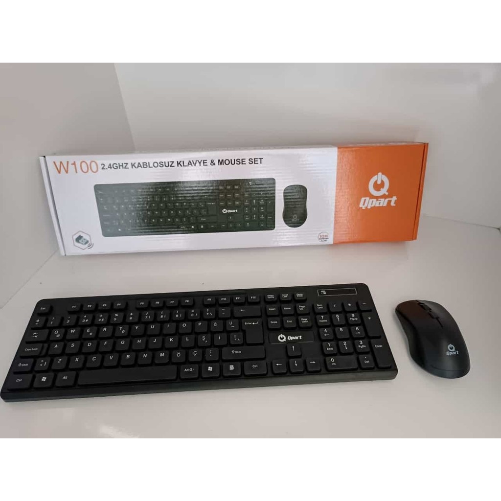 QParts Qpart W100 2.4 Ghz Kablosuz Klavye & Mouse Set Klavye - Mouse Fiyatı