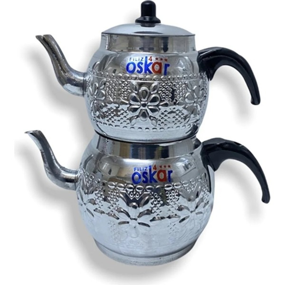Qpazar Alüminyum Oskar Desenli Çaydanlık No:4 ( 2. 7 Litre ) Çay / Çaydanlık Setleri Fiyatı