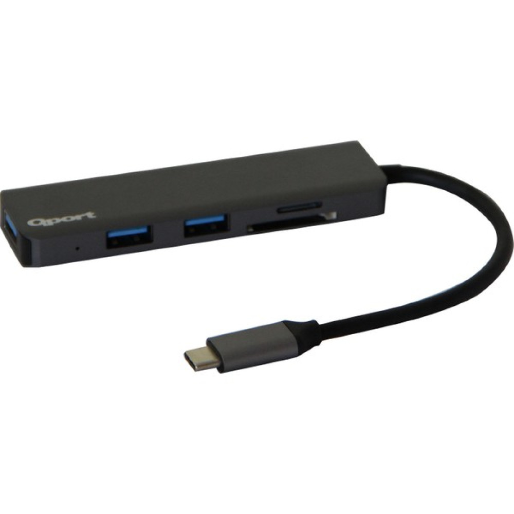 Qport Q-TU4 Type-C To USB 3.0 3Port + SD + Micro SD + Type-C (F) Çevirici Bilgisayar Çevirici ve Adaptörü Fiyatı