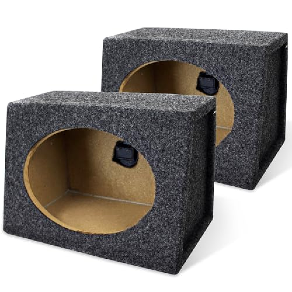 QPower Angled Style 6 x 9 Inch Car Audio Speaker Box Enclosures, 2 Speaker Boxes