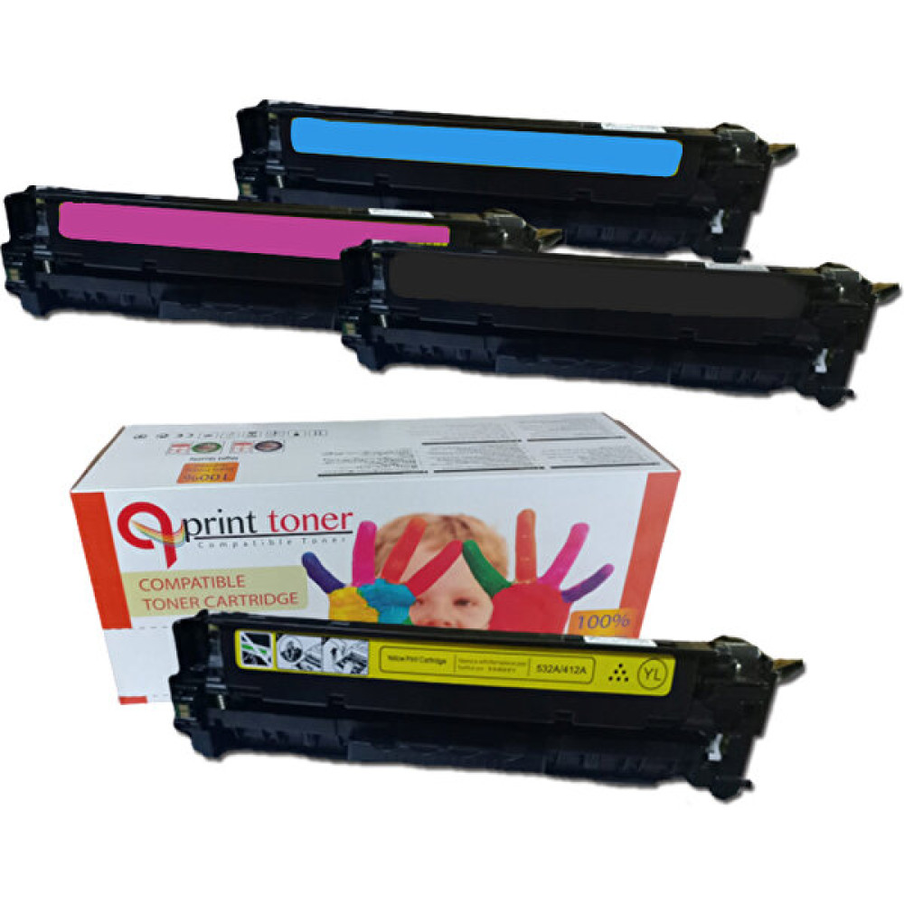 QPRİNT TONER Hp 205A-CF530A/531A/532A/533A Set Muadil Toner Tonerler Fiyatı