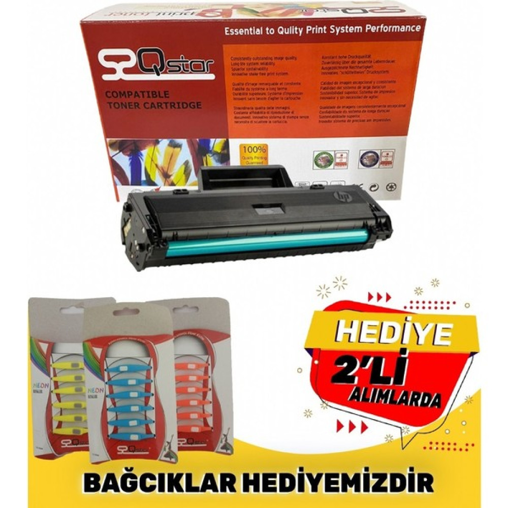 Qstar Hp 106A - W1106A Chipli Muadil Toner 107 Mfp135 Mfp137 Mfp138 - Black - 0,5 kg x 1 Adet Tonerler Fiyatı