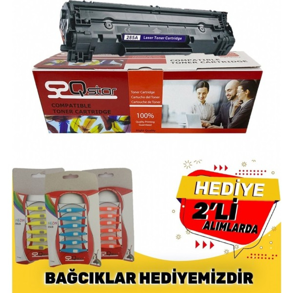 Qstar Hp 85A Ce285A 285A Cb435A Crg725 Muadil Toner P1002 P1003 P1004 P1005 P1006 P1009 P1505 M1120 M1522 - Black - 0,5 kg x 1 Adet Tonerler Fiyatı